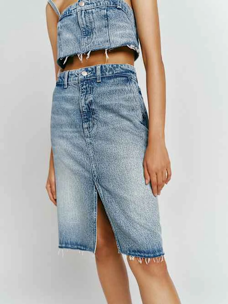 Dyani Denim Midi Skirt