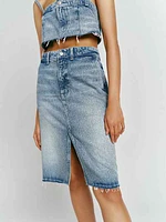 Dyani Denim Midi Skirt