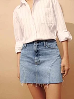 Bec Mid Rise Denim Mini Skirt