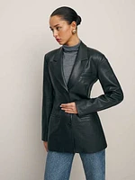 Veda Hal Fitted Leather Blazer