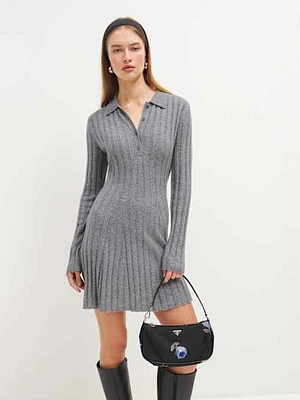 Walsh Cashmere Collared Mini Dress