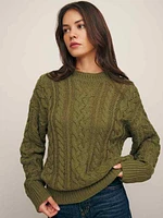 Sam Cotton Cashmere Oversized Crew Sweater