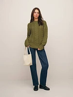 Sam Cotton Cashmere Oversized Crew Sweater