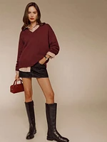 Jadey Cashmere Oversized V-neck Sweater