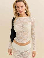 Adriano Lace Knit Top
