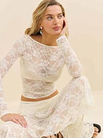 Adriano Lace Knit Top