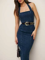 Evita Denim Midi Dress