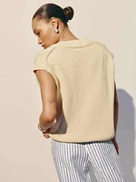 Marnie Oversized Cotton Sweater Vest