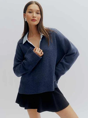 Sawyer Oversized Cashmere Polo