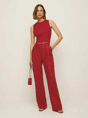 Alex Linen Mid Rise Pant