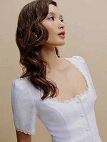 Anabella Linen Top