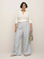 Fernando Linen Wide Leg Pant Es