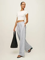 Petites Fernando Linen Wide Leg Pant