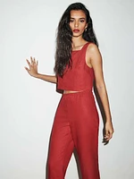 Remi Cropped Linen Pant
