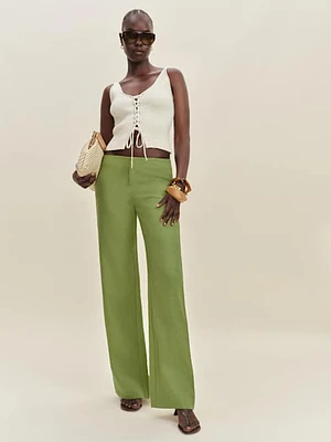 Vida Linen Low Rise Pant