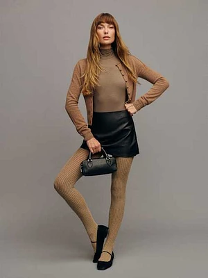 Veda Carla Low Waist Leather Skirt