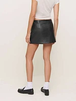 Veda Carla Low Waist Leather Skirt