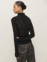 Ayla Regenerative Merino Sheer Turtleneck