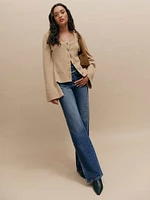 Karina Regenerative Wool Scoop Neck Cardigan