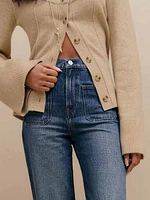 Karina Regenerative Wool Scoop Neck Cardigan