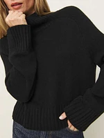 Brooke Cashmere Cropped Turtleneck