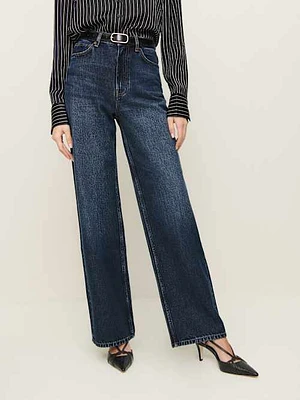 Wes High Rise Wide Leg Jeans