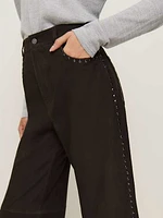 Petites Veda Kennedy Studded Leather Pant