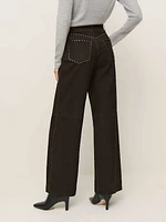 Petites Veda Kennedy Studded Leather Pant