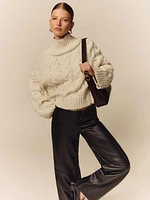 Jax Chunky Cable Knit Turtleneck