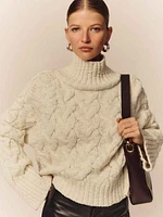 Jax Chunky Cable Knit Turtleneck