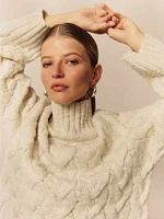 Jax Chunky Cable Knit Turtleneck