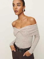 Florie Twist Front Sweater