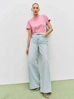 Eden Mid Rise Wide Leg Jeans