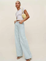 Eden Mid Rise Wide Leg Jeans