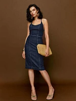 Crosley Denim Midi Dress