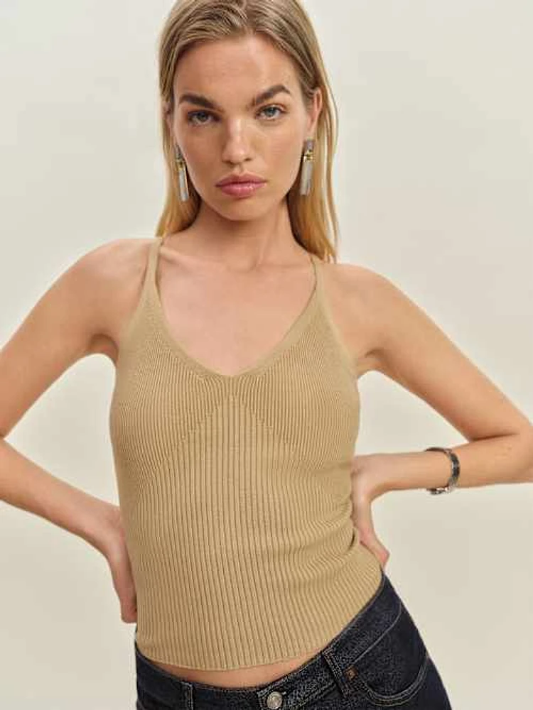 Peony Ribbed Sweater Tank