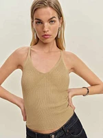 Peony Ribbed Sweater Tank