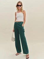 Diego Mid Rise Baggy Utility Jeans