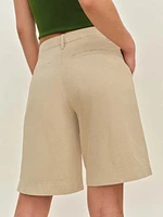 Malia Mid Rise 10" Trouser Twill Shorts
