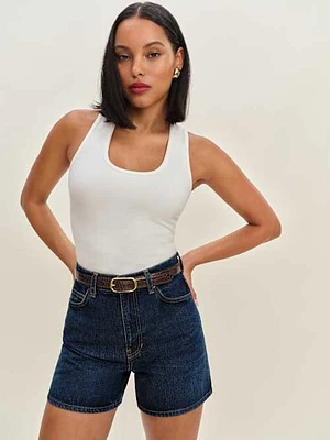 Saige High Rise 4" Jean Shorts