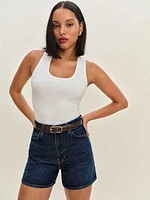 Saige High Rise 4" Jean Shorts