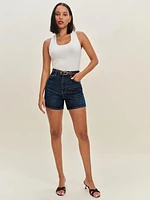 Saige High Rise 4" Jean Shorts