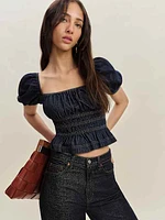 Aliya Denim Top