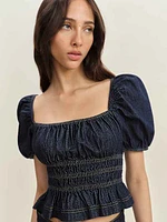 Aliya Denim Top