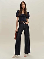 Aliya Denim Top