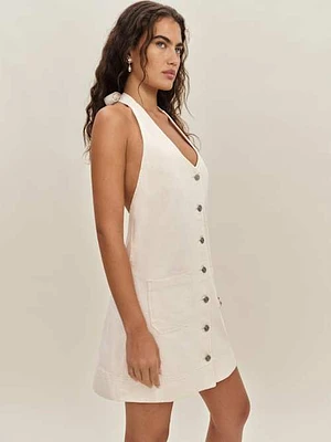 Brittany Denim Halter Mini Dress