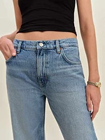 Arleth Mid Rise Straight Leg Cropped Jeans