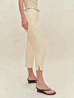 Petra Linen Low Rise Pedal Pusher Pant