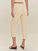 Petra Linen Low Rise Pedal Pusher Pant