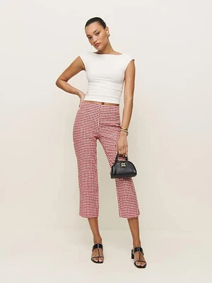 Petra Linen Low Rise Pedal Pusher Pant
